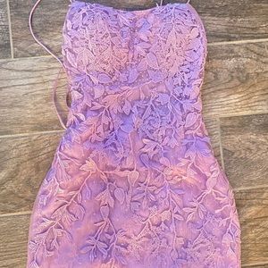 PLEASE SHAREcustom Lavender lace detailed brand new dress for homecoming or prom